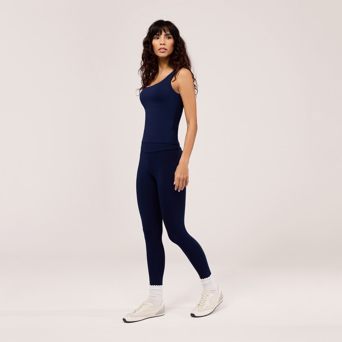 Leichte High-Waist-Leggings für den Alltag – Marineblau