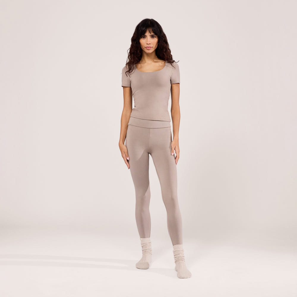 Alltägliche Leichte Leggings - Steingrau