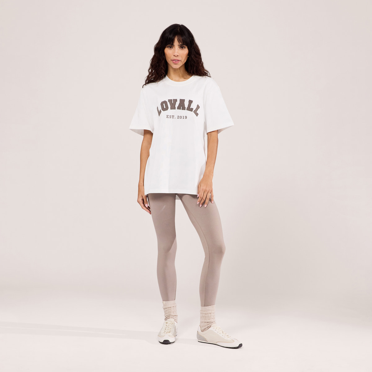 Leichte High-Waist Alltagsleggings - Stone