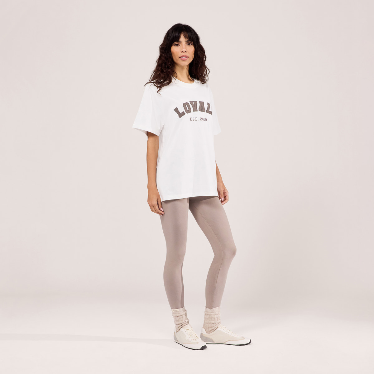 Leichte High-Waist Alltagsleggings - Stone