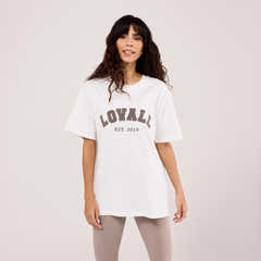 T-Shirt mit Grafik im College-Stil – Off-White