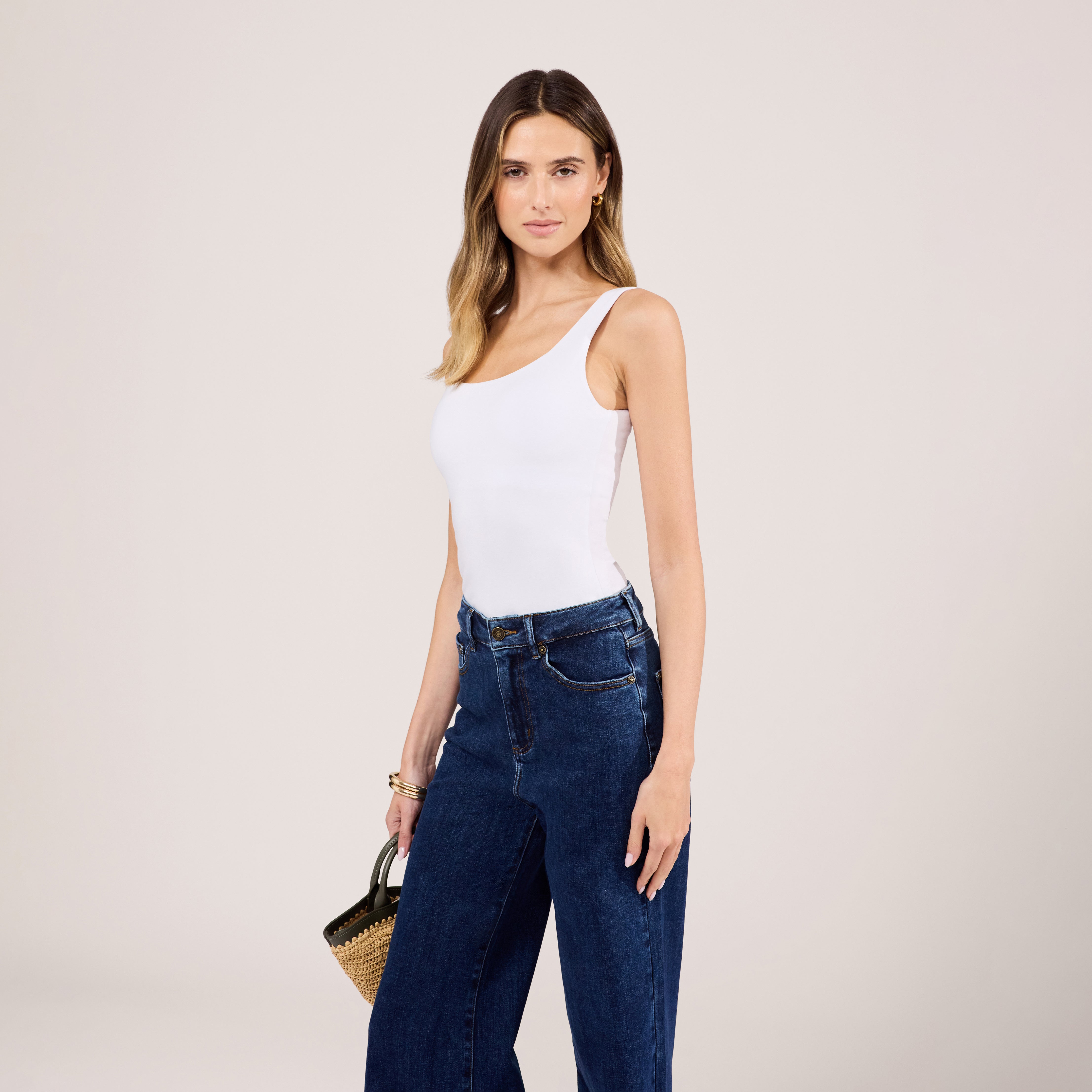 Leichtes Alltags-Tank-Top - Weiß