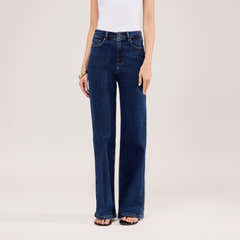Weite Stretch-Jeans - Dunkelblau