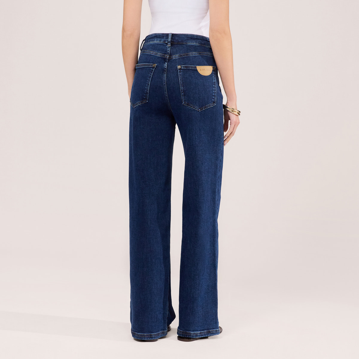 Weite Stretch-Jeans - Dunkelblau