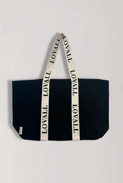 Lovall Recycled Tote Bag – Schwarz/Naturweiß