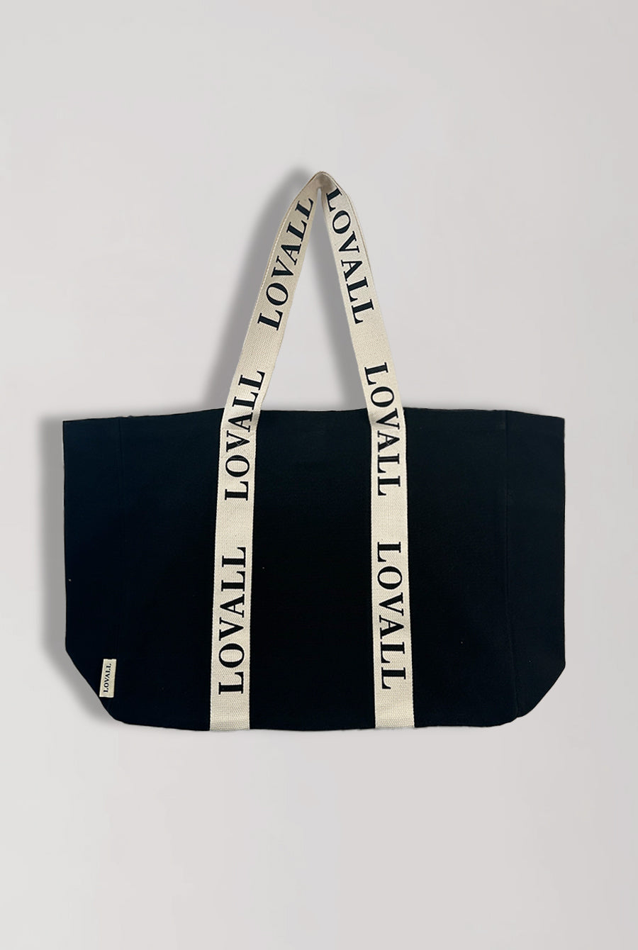Lovall Recycled Tote Bag – Schwarz/Naturweiß