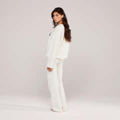 Varsity Strickpullover Oversized – Off-White