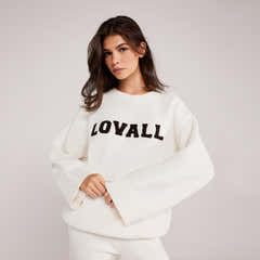 Varsity Strickpullover Oversized – Off-White