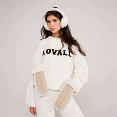 Varsity Strickpullover Oversized – Off-White