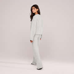 Lovall Oversized Strickpullover – Hellgrau