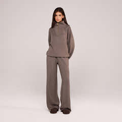 Ultimate Soft 1/4-Zip-Sweatshirt – Mocha