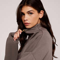 Ultimate Soft 1/4-Zip-Sweatshirt – Mocha