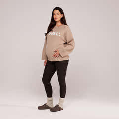 Umstandsleggings Winter Alltag - Espressobraun