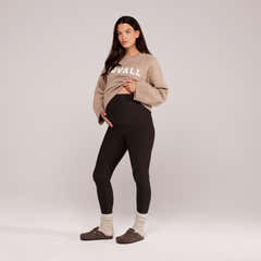 Umstandsleggings Winter Alltag - Espressobraun