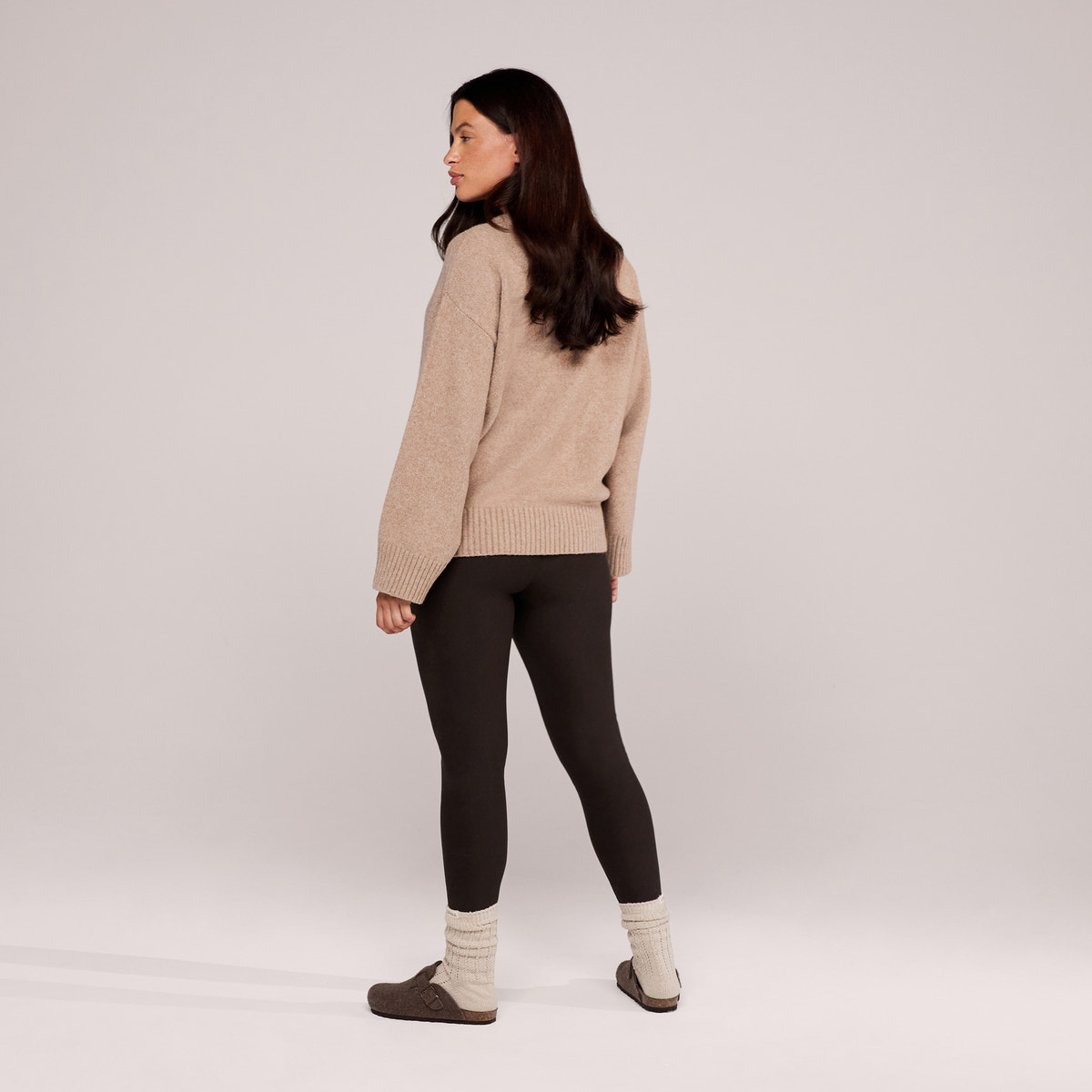 Umstandsleggings Winter Alltag - Espressobraun