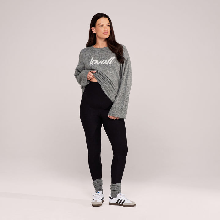Umstands-Winter-Leggings für jeden Tag – Schwarz
