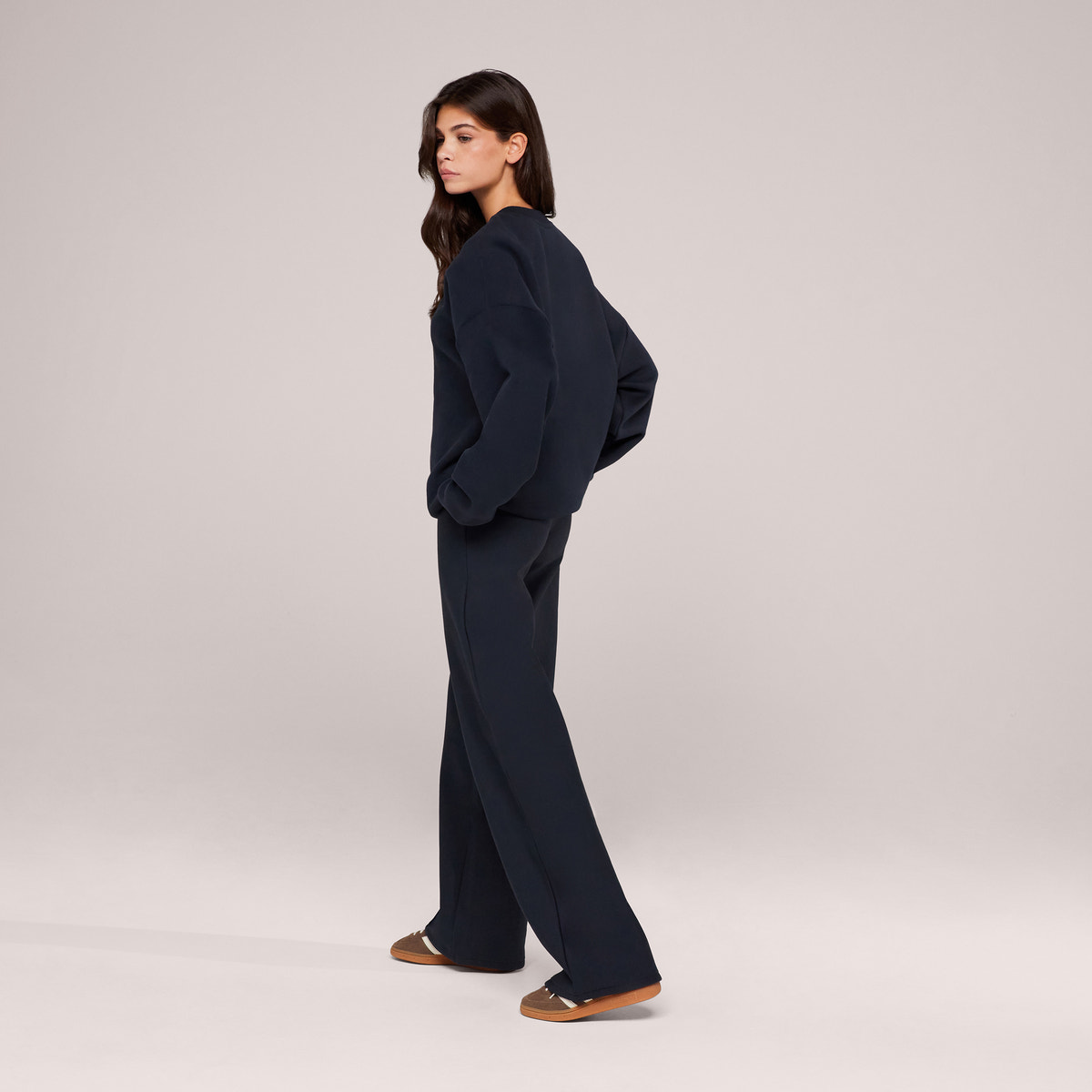 Winterhose mit weitem Bein – Black Coffee