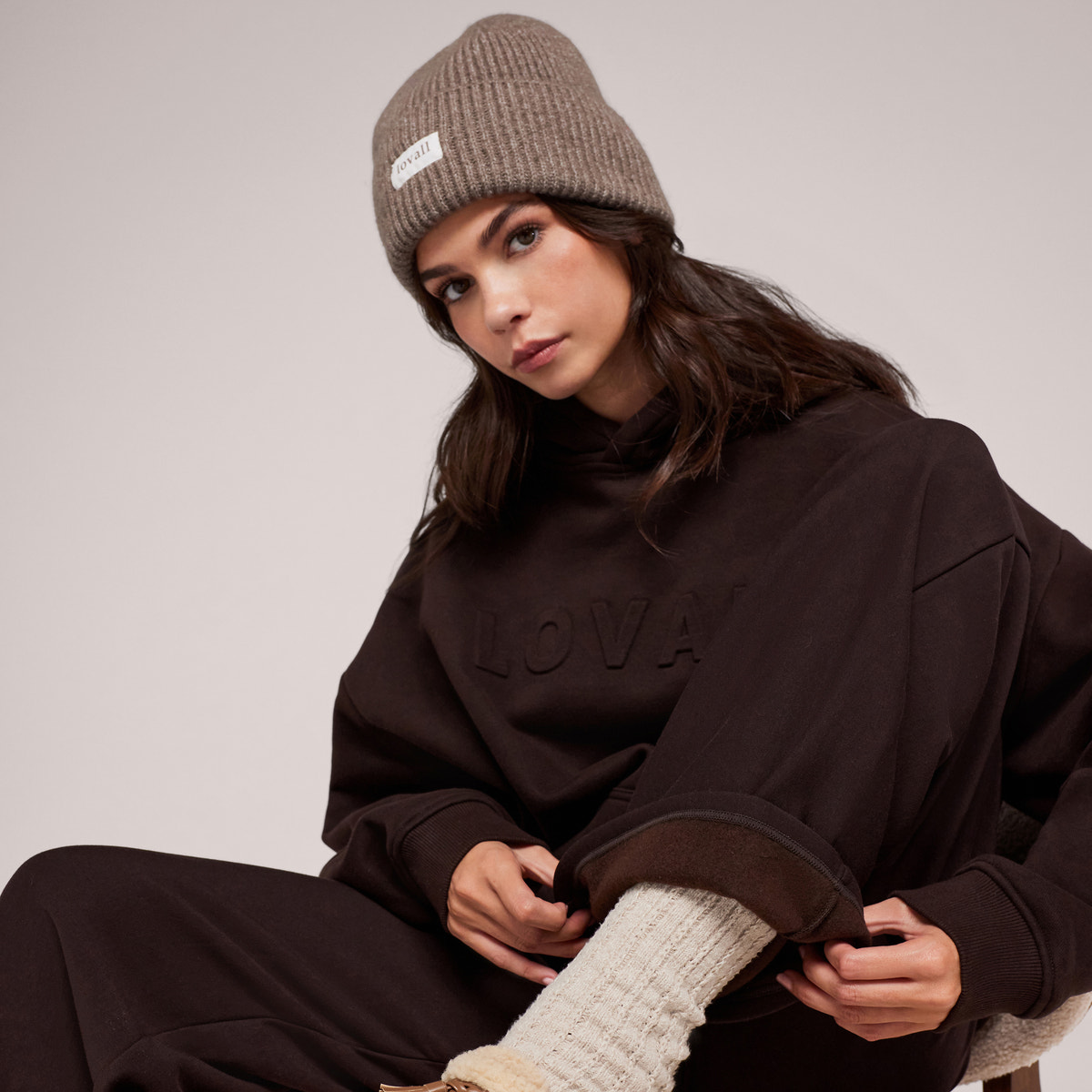 Winterhose mit weitem Bein – Black Coffee