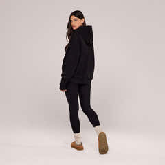 Winter Alltags Leggings mit hoher Taille - Schwarz
