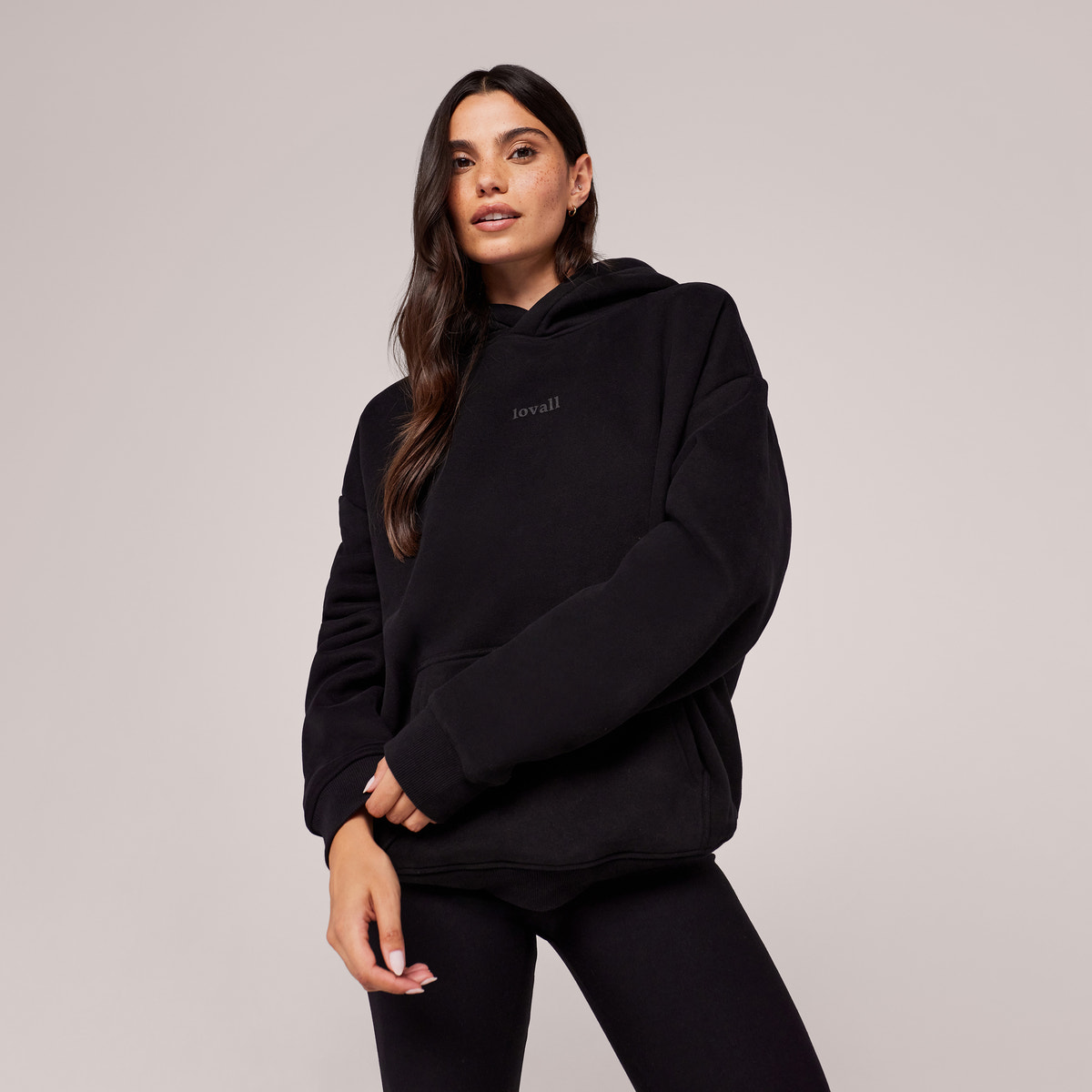 Schwerer Oversized Hoodie - Espressobraun