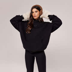 Schwerer Oversized Hoodie - Espressobraun