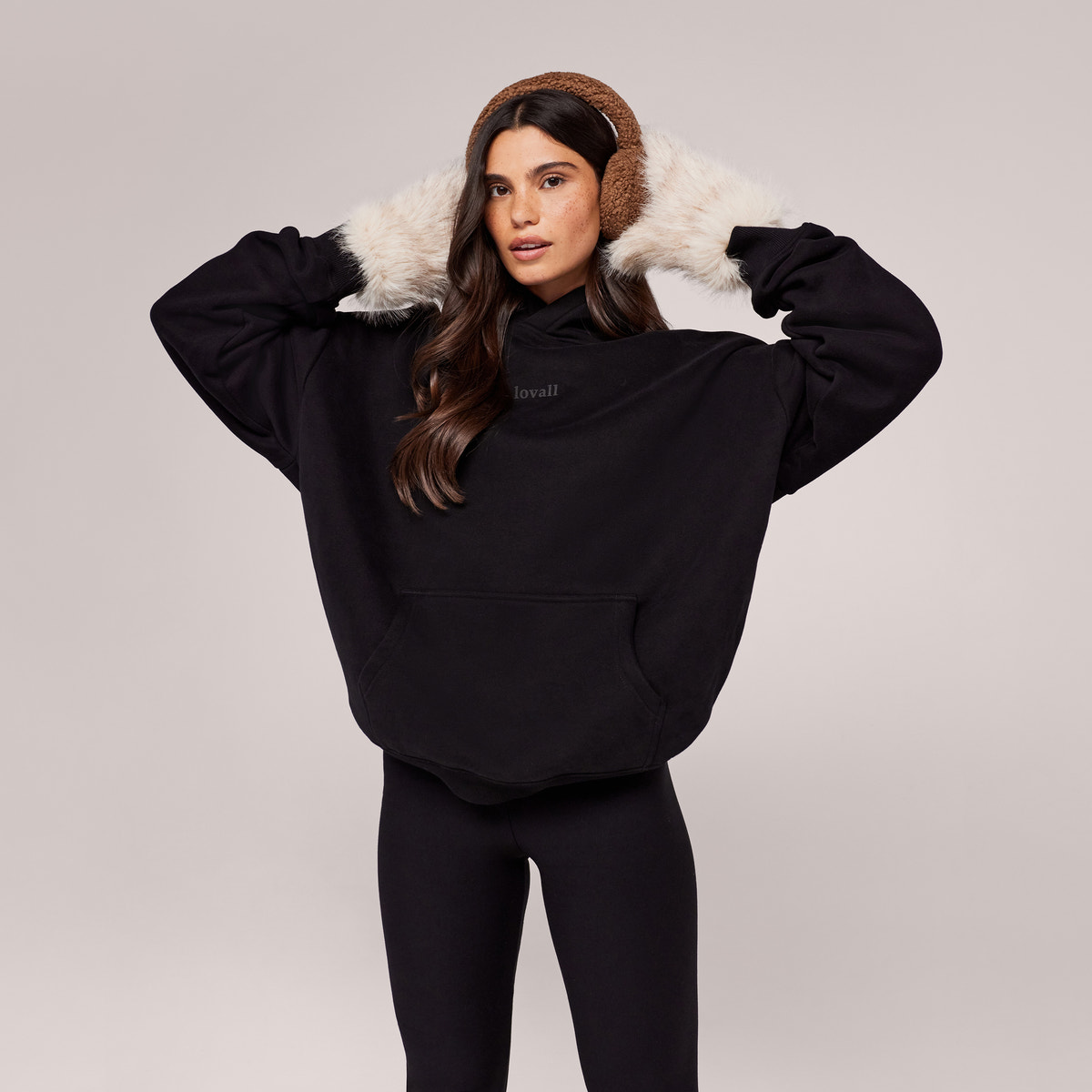 Schwerer Oversized Hoodie - Espressobraun