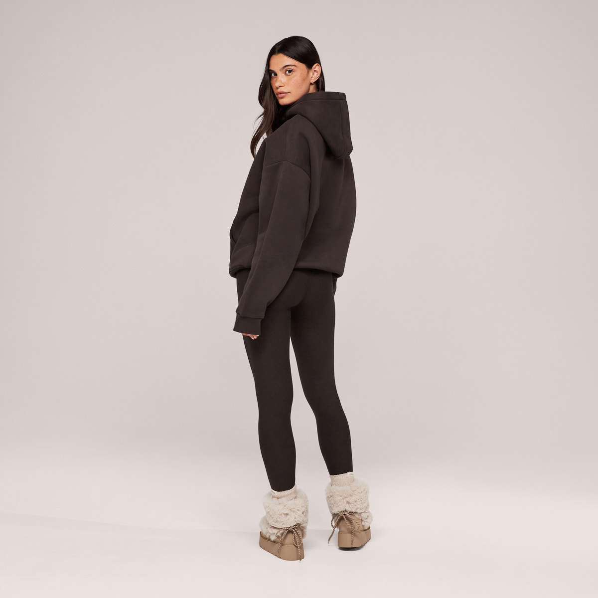 Schwerer Oversized Hoodie - Espressobraun