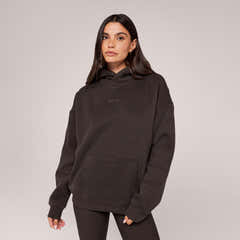 Schwerer Oversized Hoodie - Espressobraun