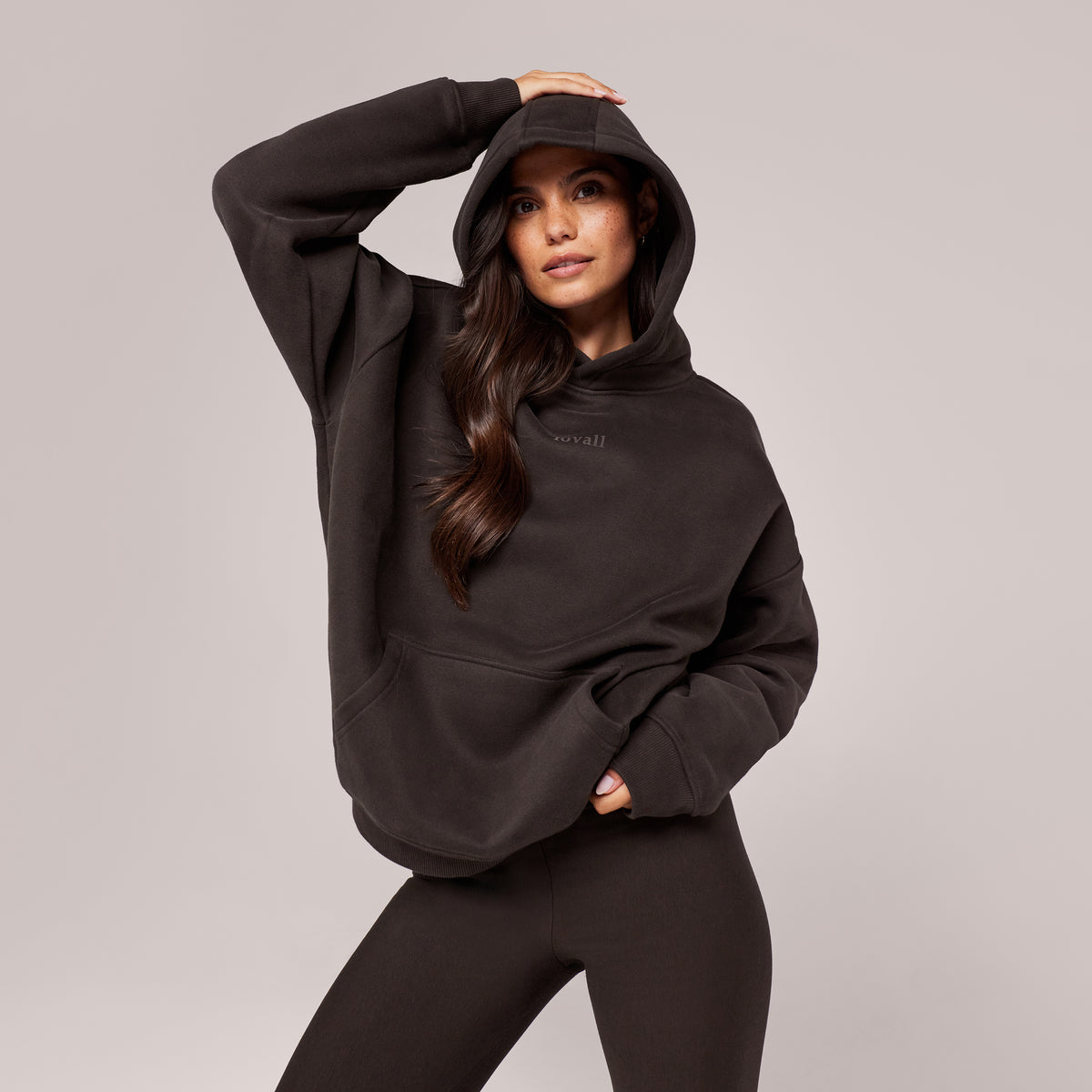 Schwerer Oversized Hoodie - Espressobraun