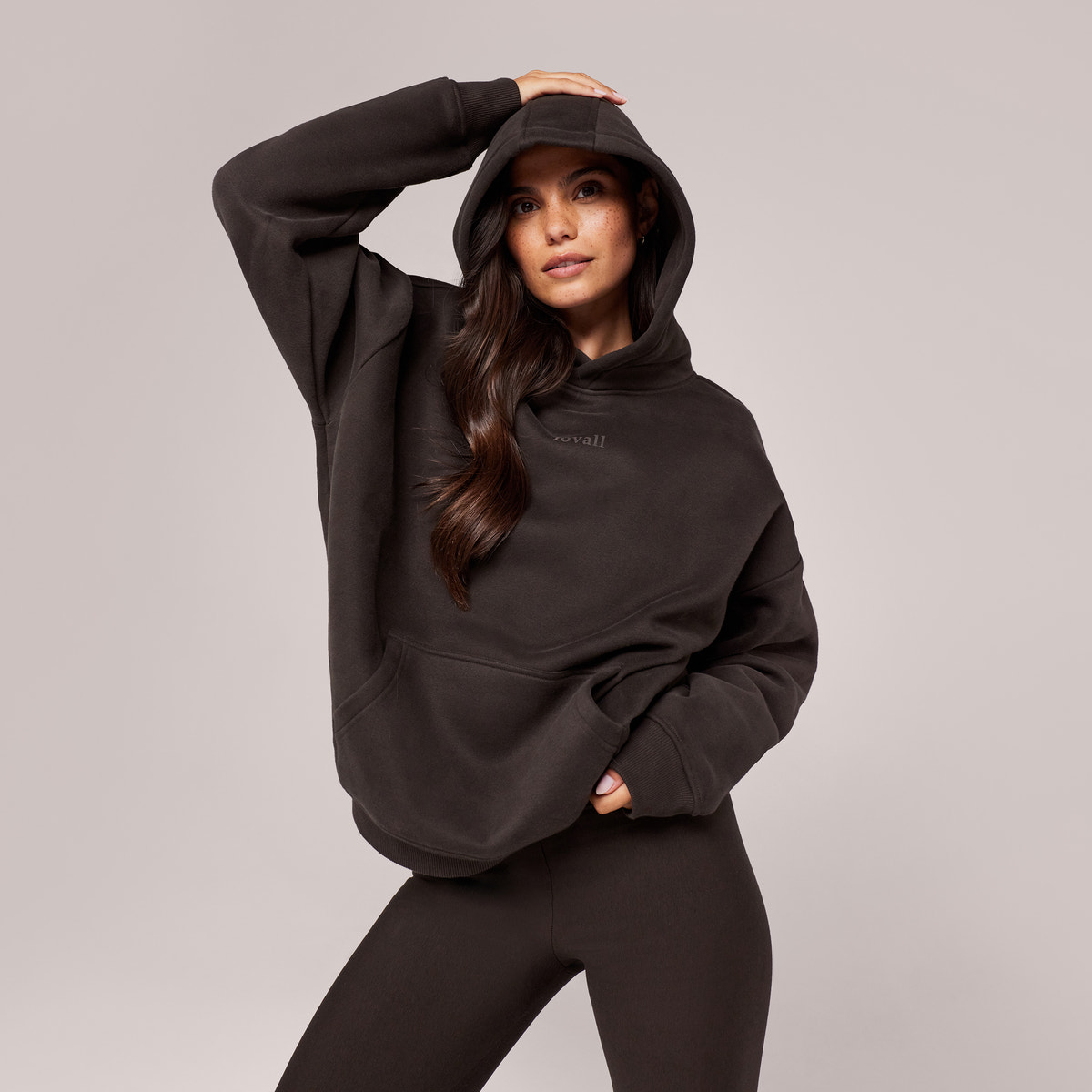 Schwerer Oversized Hoodie - Espressobraun