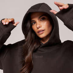 Schwerer Oversized Hoodie - Espressobraun