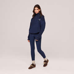 Winter Alltags-Leggings mit hohem Bund – Marineblau