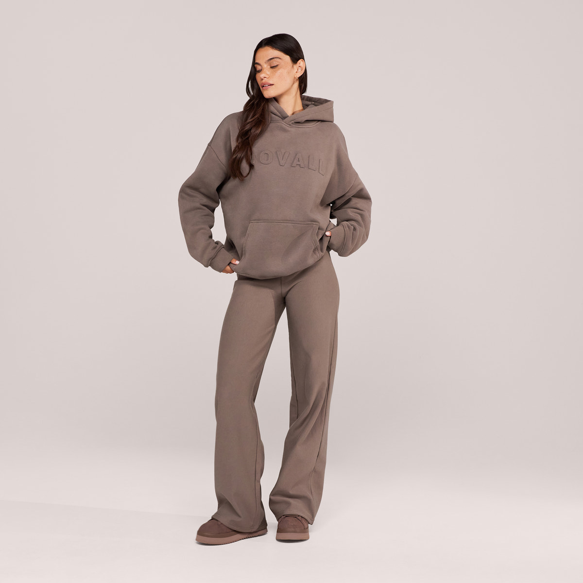 Winterhose mit weitem Bein – Black Coffee