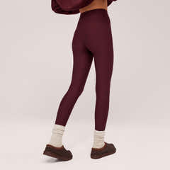 Winter Alltag Leggings mit Hoher Taille - Burgund