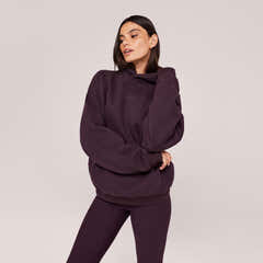 Schwerer Oversized Hoodie - Espressobraun