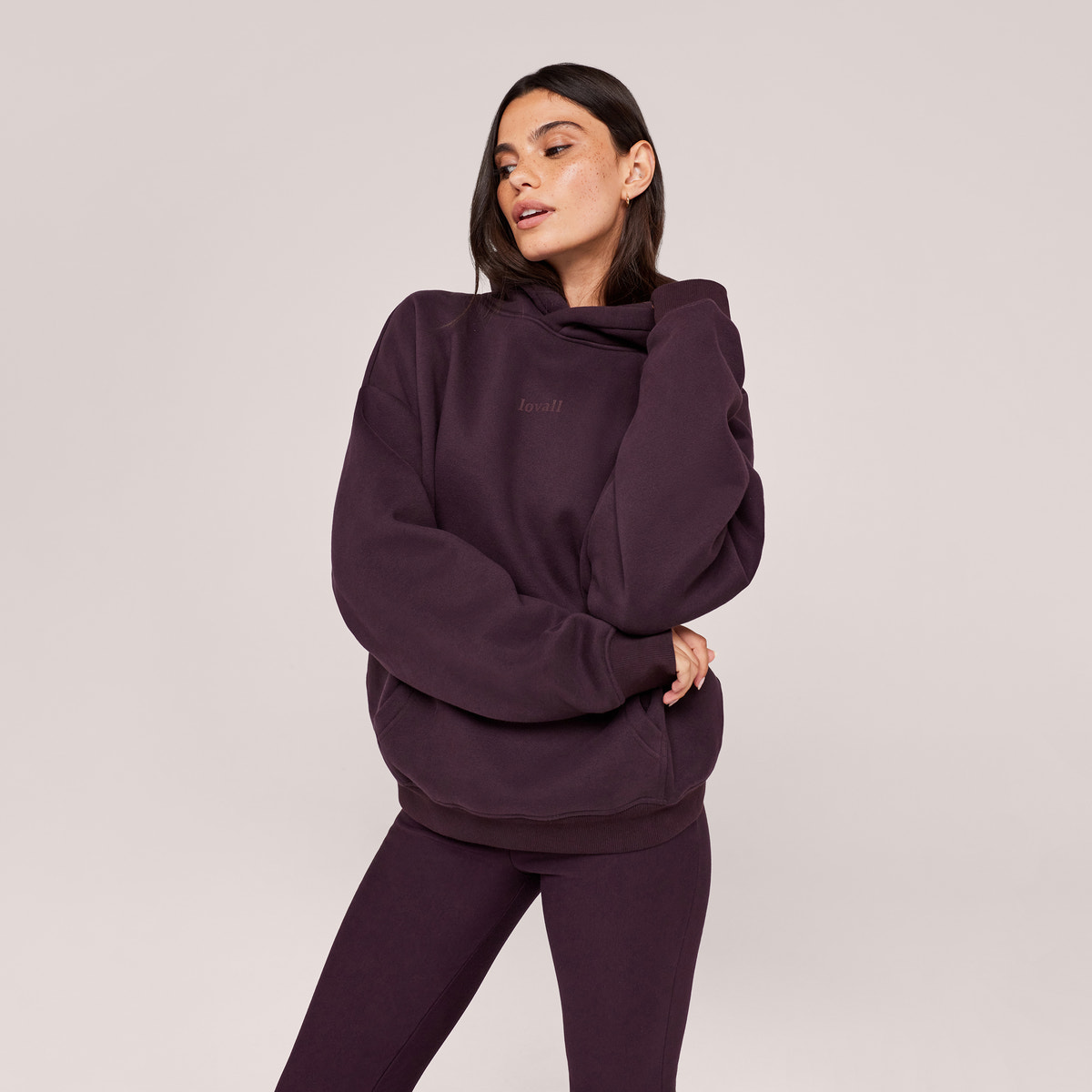 Schwerer Oversized Hoodie - Espressobraun
