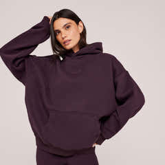 Schwerer Oversized Hoodie - Espressobraun
