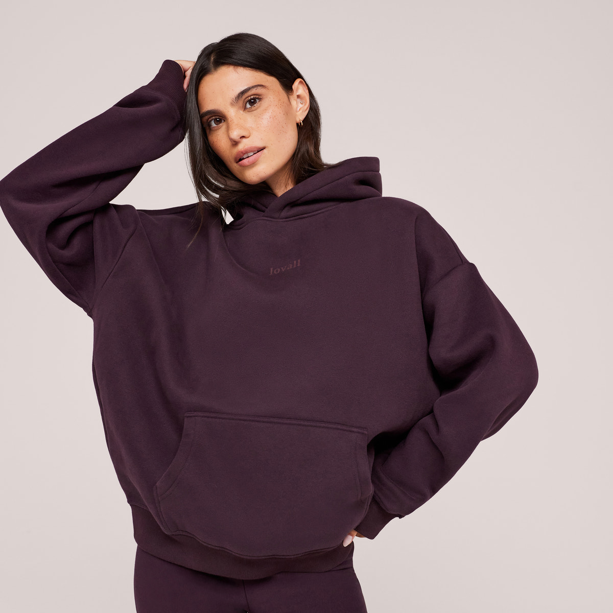 Schwerer Oversized Hoodie - Espressobraun