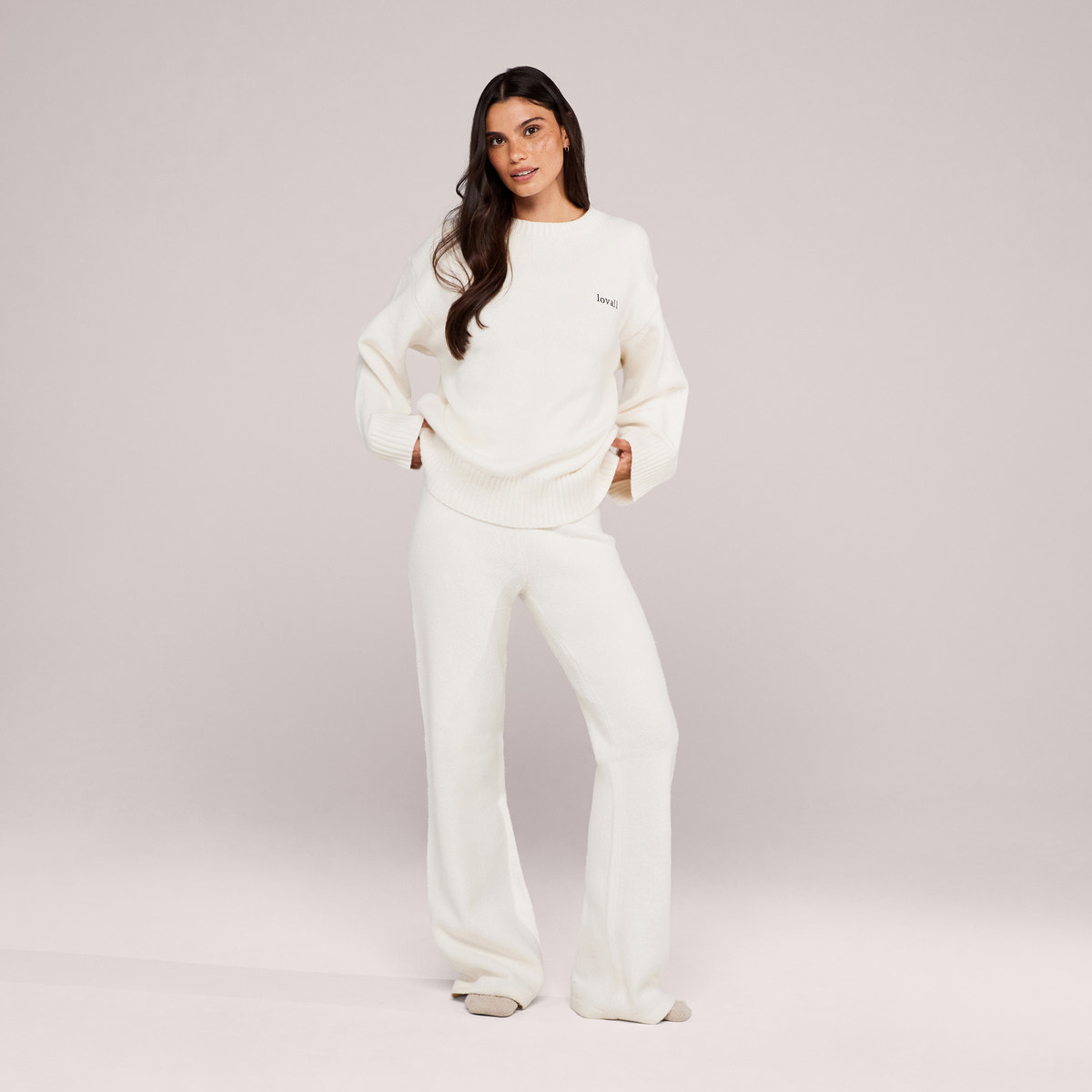 Lovall Strickpullover Oversize – Off-White