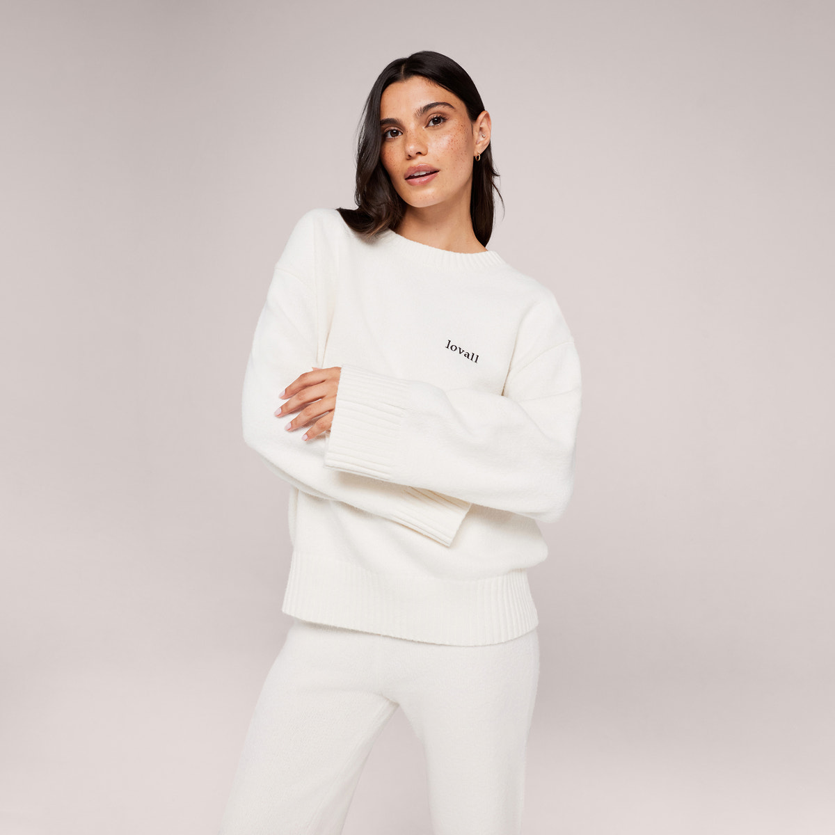 Lovall Strickpullover Oversize – Off-White