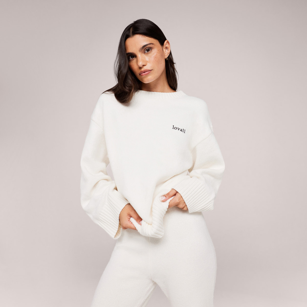 Lovall Strickpullover Oversize – Off-White