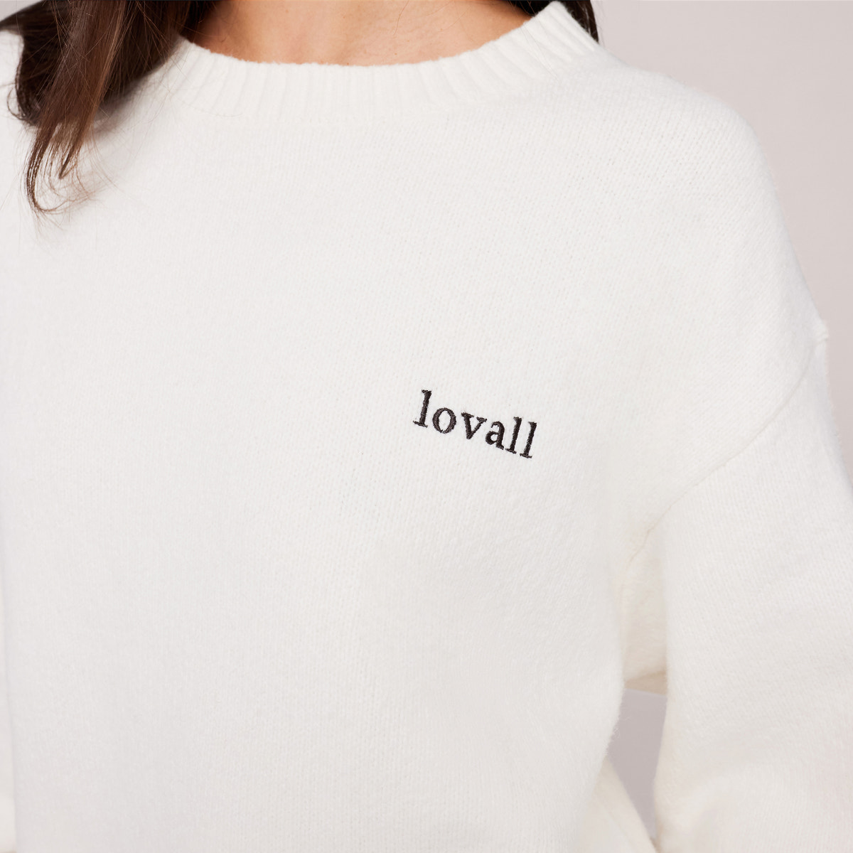 Lovall Strickpullover Oversize – Off-White