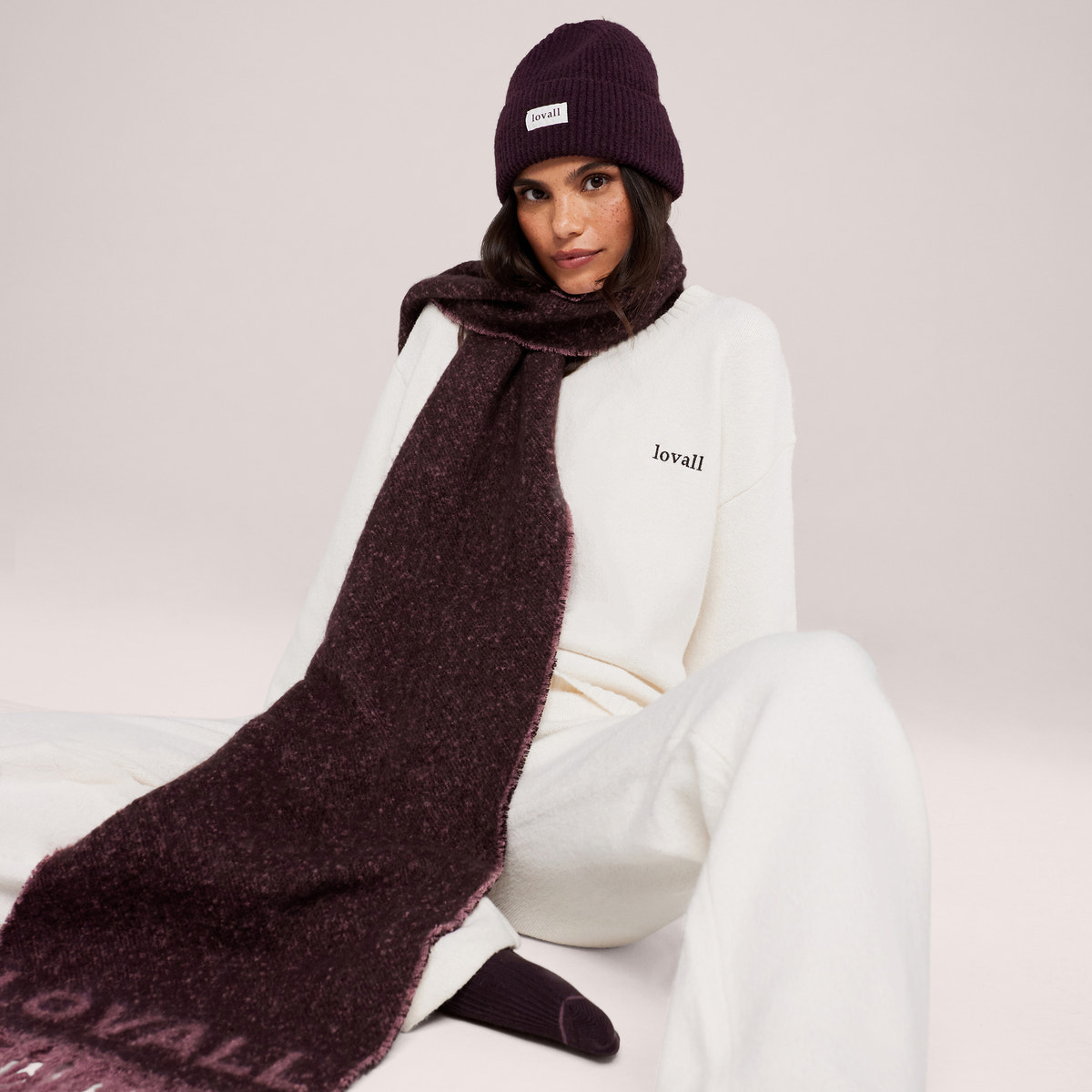 Lovall Strickpullover Oversize – Off-White