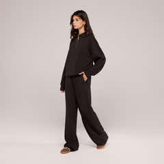 Ultimate Soft 1/4-Zip-Sweatshirt – Black Coffee