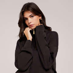 Ultimate Soft 1/4-Zip-Sweatshirt – Black Coffee