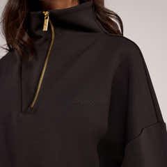 Ultimate Soft 1/4-Zip-Sweatshirt – Black Coffee