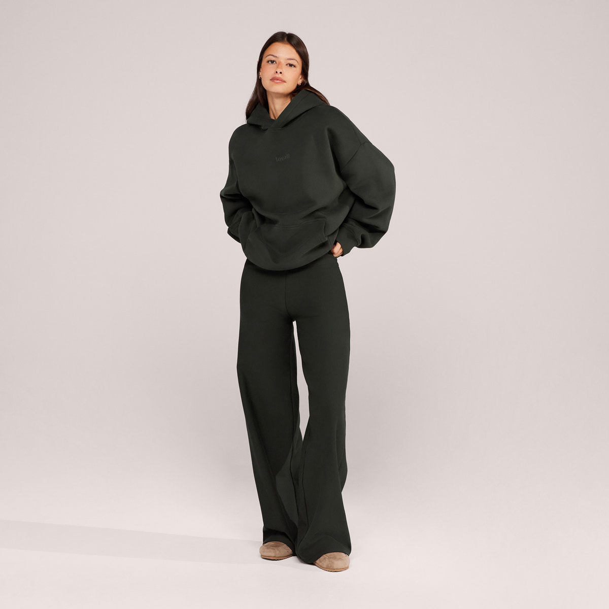 Schwerer Oversized Hoodie - Espressobraun