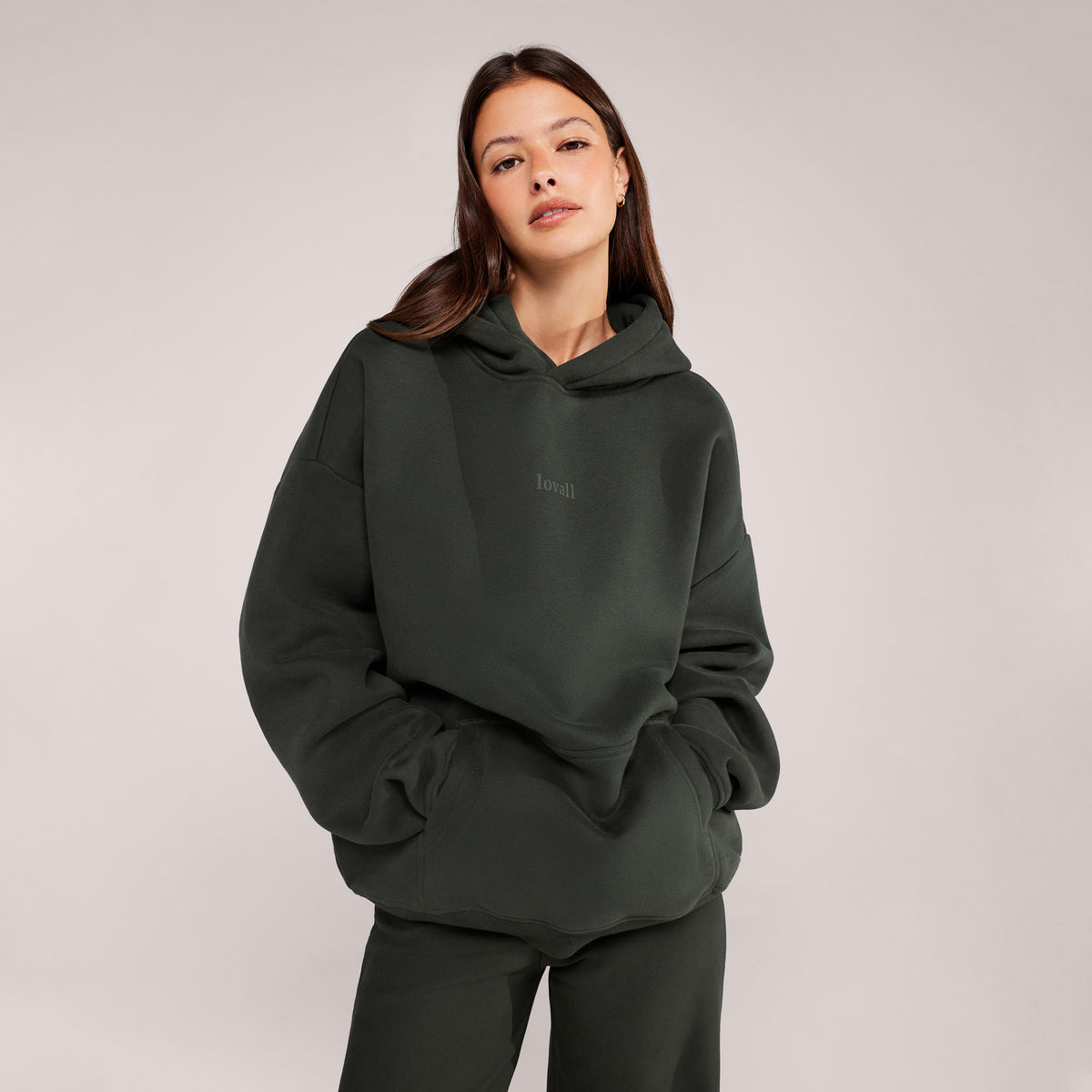 Schwerer Oversized Hoodie - Espressobraun