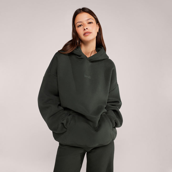 Schwerer Oversized Hoodie - Espressobraun
