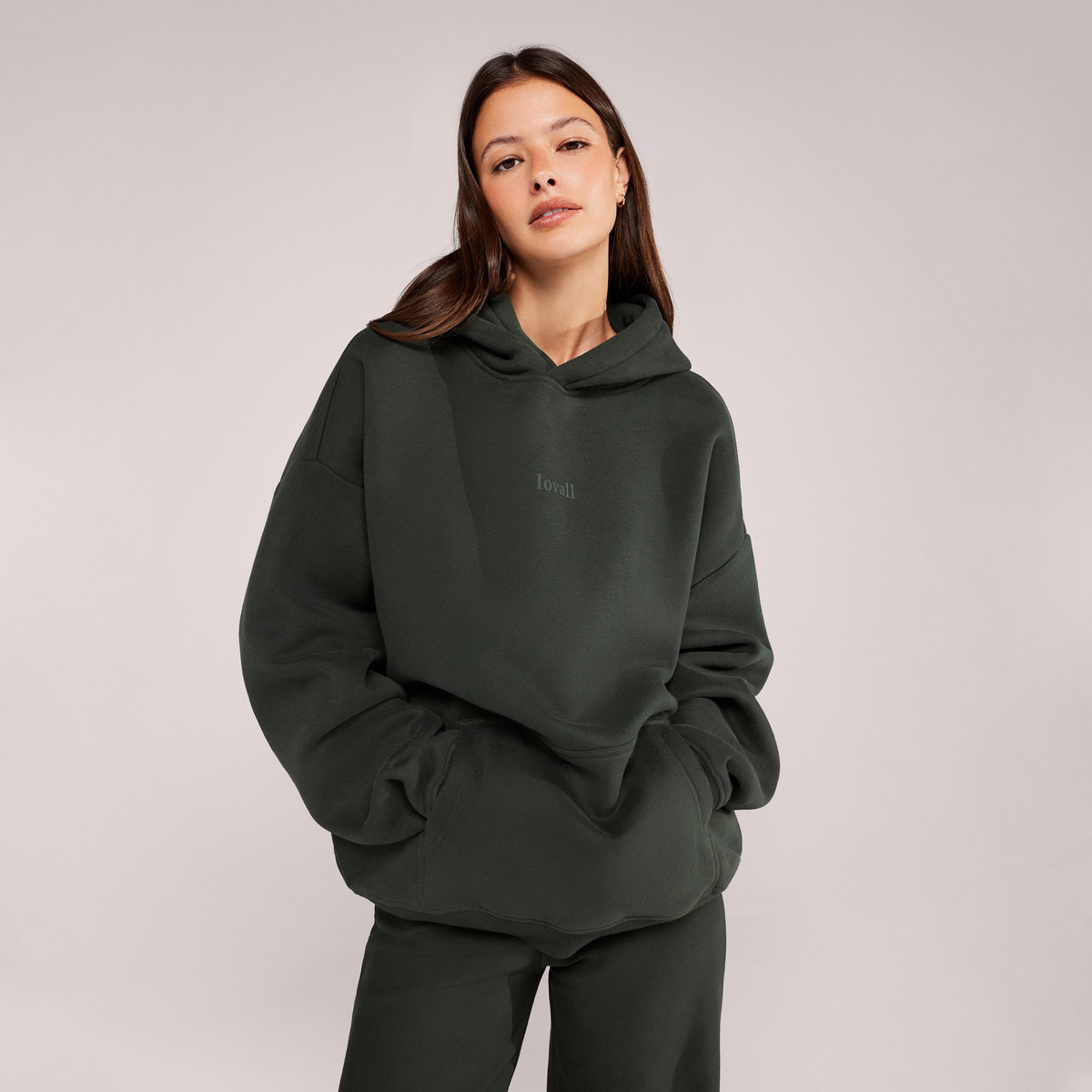 Schwerer Oversized Hoodie - Espressobraun